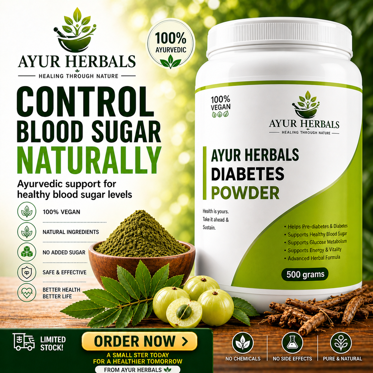 DIABETES BLOOD SUGAR POWDER - 15DAYS CHALLENGE