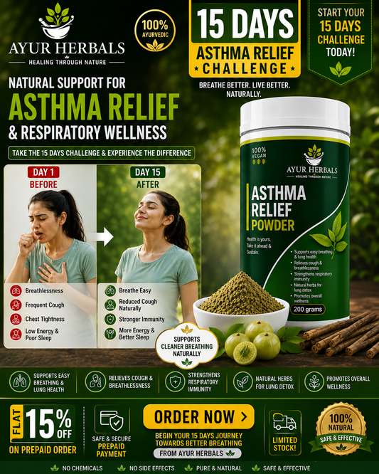 Asthma Relief Pro Powder – Ayurvedic Herbal Wellness Formula