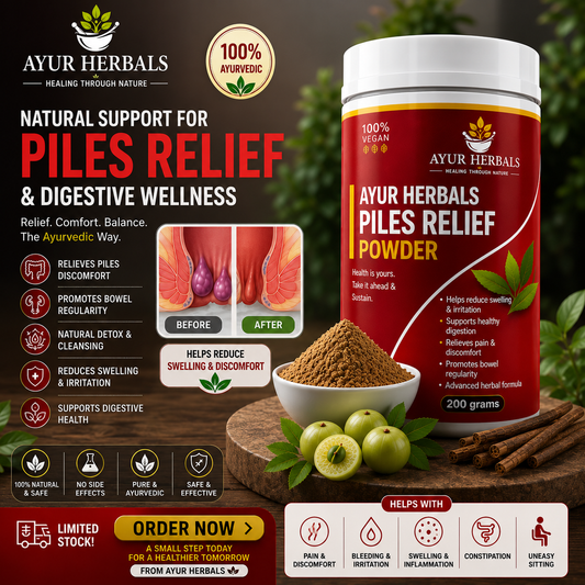 AYUR HERBALS PILES RELIEF POWDER- 15DAYS CHALLENGE