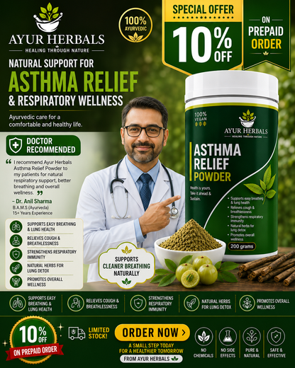 Asthma Relief Pro Powder – Ayurvedic Herbal Wellness Formula